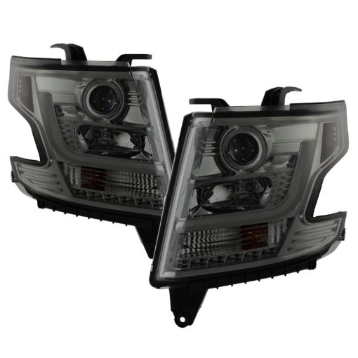 Bild von Spyder Chevy Tahoe Suburban 2015 - 2016 Projector Headlights - DRL LED - Smoke PRO - YD - CTA15 - DRL - SM