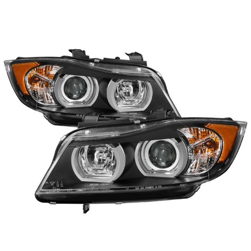 Bild von Spyder BMW E90 3 - Series 06 - 08 4DR Headlights - Halogen Model Only - Black PRO - YD - BMWE9005V2 - AM - BK