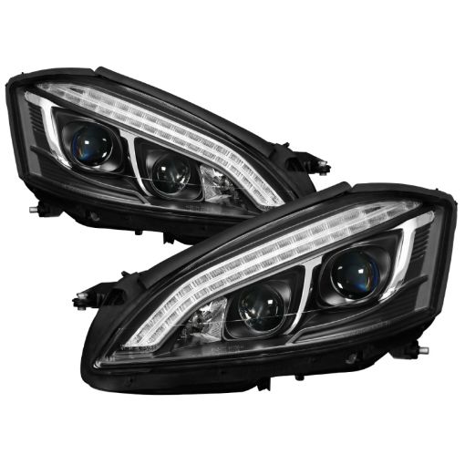 Bild von Spyder Mercedes W221 S Class 07 - 09 Headlights - HID Model Only - Black PRO - YD - MBW22107 - HID - DRL - BK