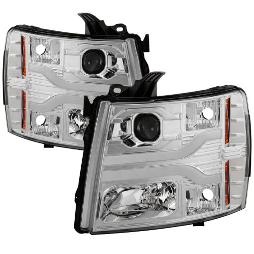 Bild von Spyder Chevy Silverado 1500 07 - 13 Version 3 Projector Headlights - Chrome PRO - YD - CS07V3 - LBDRL - C