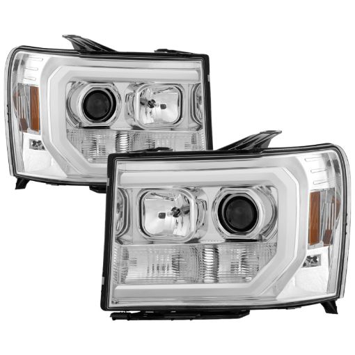 Bild von Spyder GMC Sierra 150025003500 07 - 13 V2 Projector Headlights - Chrome PRO - YD - GS07V2 - LBDRL - C