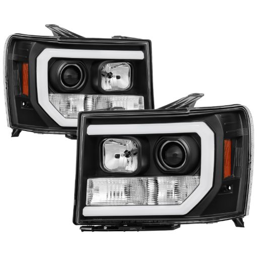 Bild von Spyder GMC Sierra 150025003500 07 - 13 V2 Projector Headlights - Black PRO - YD - GS07V2 - LBDRL - BK