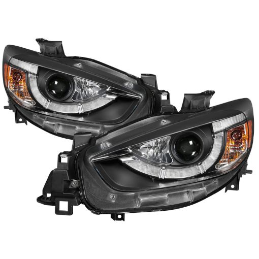 Bild von Spyder Mazda CX - 5 13 - 15 Projector Headlights - DRL LED - Black PRO - YD - MCX513 - DRL - BK