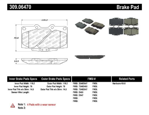 Bild von StopTech 89 - 96 Nissan 300ZX Sport Performance Front Brake Pads