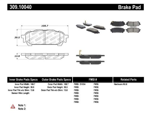 Bild von StopTech Performance 03 - 05 WRX Rear Brake Pads