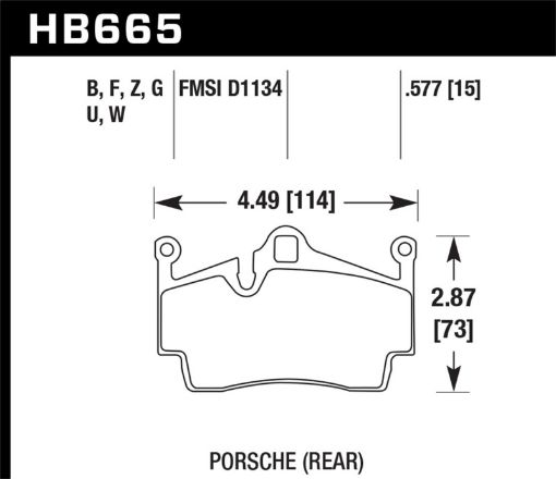 Bild von Hawk 2012 - 2015 Porsche Boxster DTC - 60 Race Rear Brake Pads