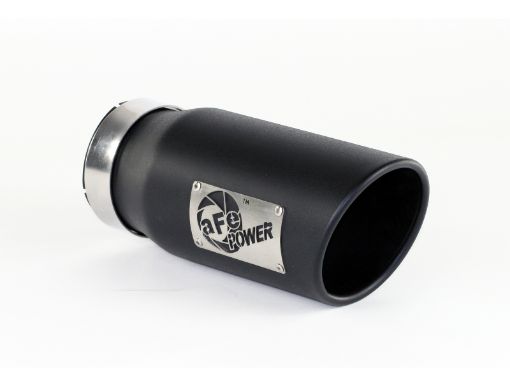 Bild von aFe Power Diesel Exhaust Tip Black - 4 in In x 5 out X 12 in Long Bolt On (Right)