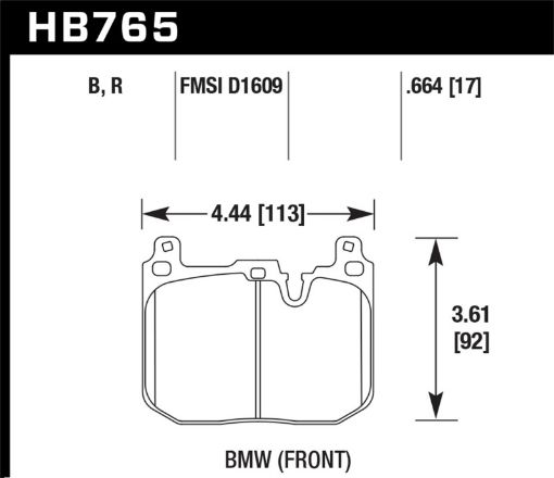 Bild von Hawk 15 - 17 BMW M4 DTC - 30 Front Race Pads