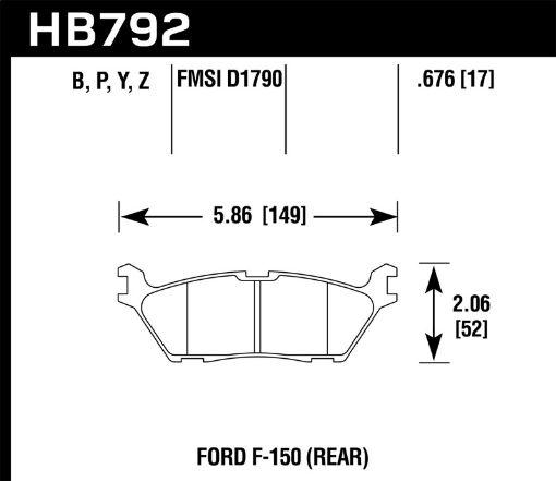 Bild von Hawk 15 Ford F - 150 Super Duty Rear Brake Pads