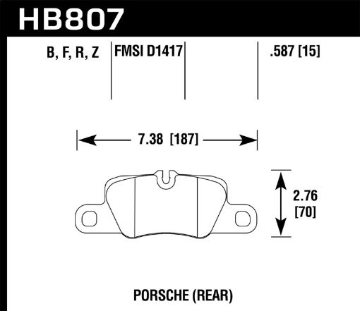 Bild von Hawk 2014 Porsche 911 HPS Rear Brake Pads