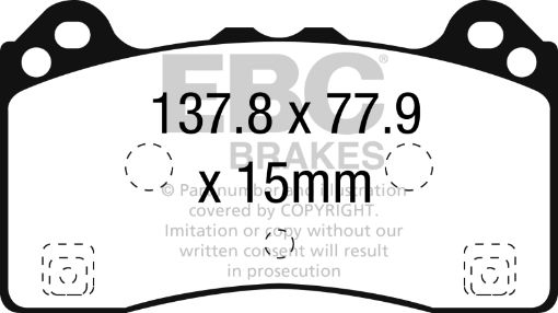 Bild von EBC 15 - 16 Ford Focus RS Yellowstuff Front Brake Pads