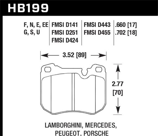 Bild von Hawk 80 - 92 Porsche 924 Turbo DTC - 60 Race Brake Pads