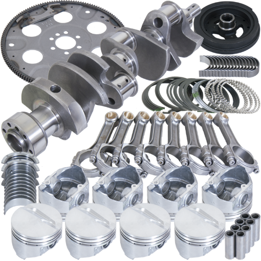 Bild von Eagle Chevrolet 350 Balanced 1Pc Rear Seal Rotating Assembly Kit .040 Bore Dome 153 Tooth Flex Plate