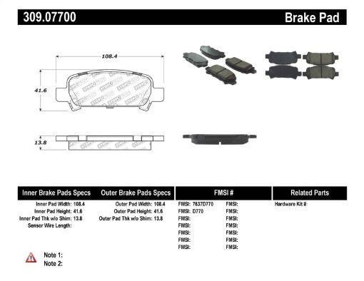 Bild von StopTech Performance 02 - 03 WRX Rear Brake Pads