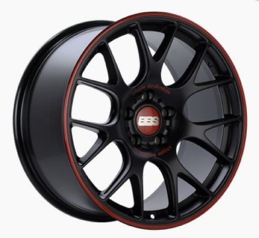 Bild von BBS CH - R Nurburgring Edition 19x9.5 5x112 ET45 Satin BlackRed Lip Wheel - 82mm PFSClip Req.