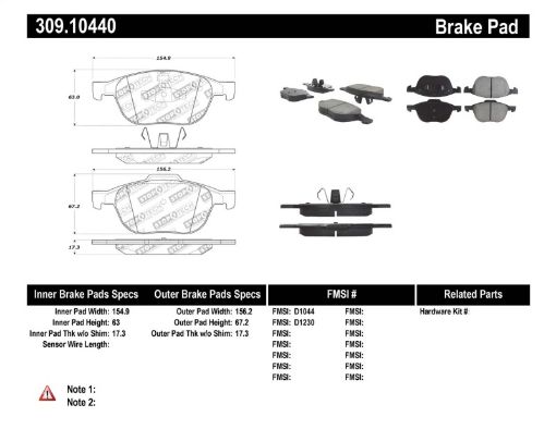 Bild von StopTech Performance 04 - 09 Mazda 3 Front Brake Pads