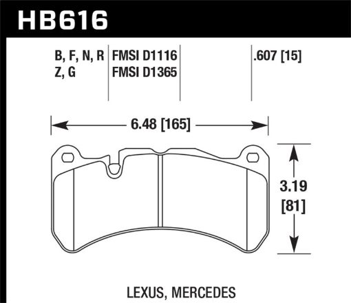 Bild von Hawk 08 - 09 Lexus IS - F HPS Street Front Brake Pads