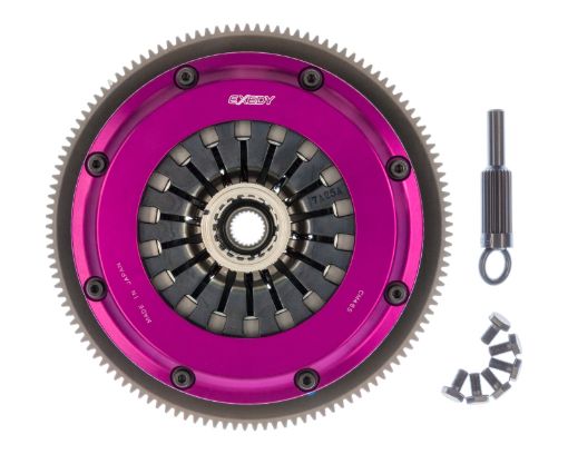 Bild von Exedy 1993 - 1995 Mazda RX - 7 R2 Hyper Twin Carbon - D Clutch Sprung Center Disc Pull Type Cover