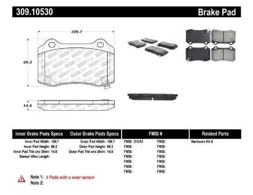 Bild von StopTech Performance 10 Camaro Rear Brake Pads