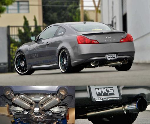 Bild von HKS 08 Infiniti G37 Coupe Dual Hi - Power Titanium Tip Catback Exhaust