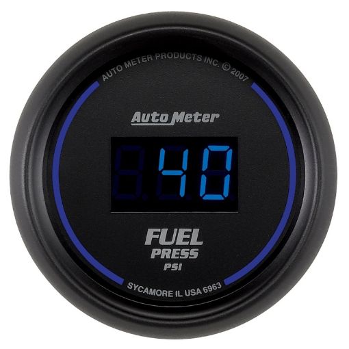 Bild von Autometer 52.4mm 1 - 100 PSI Black Digital Fuel Pressure Gauge