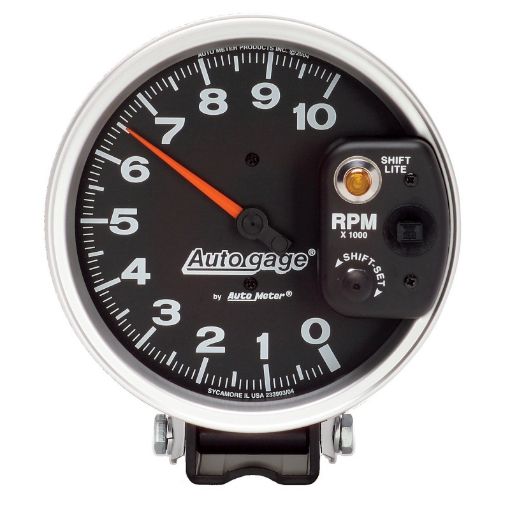 Bild von Autometer AutoGage 5in 10k RPM Pedestal Mount Black Tachometer w Shift Light