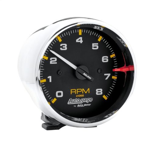 Bild von Autometer Autogage 3 - 34in. 0 - 8K RPM Black DialChrome Case Pedestal Tachometer