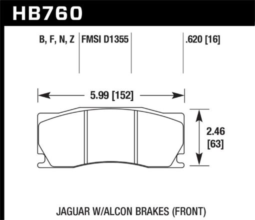 Bild von Hawk 08 - 12 Jaguar XKR HPS Front Brake Pads