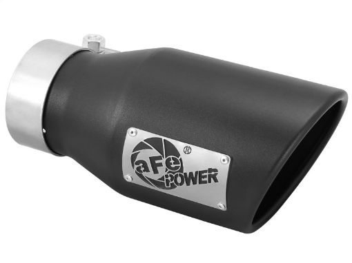 Bild von aFe Power Gas Exhaust Tip Black - 3 in In x 4.5 out X 9 in Long Bolt On (Black)