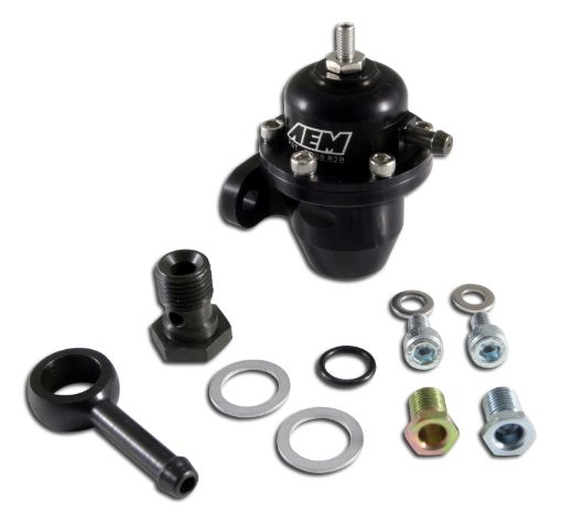 Bild von AEM 86 - 93 Acura 95 - 98 TL 88 - 91 CivicCRX 92 - 01 Prelude Black Adjustable Fuel Pressure Regulato