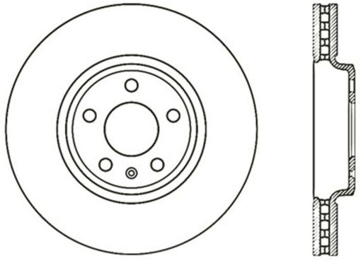 Bild von StopTech 08 - 11 Audi A5 Quattro wTRWGirling Brakes Cryo Sport Slotted Drilled Front Right Rotor