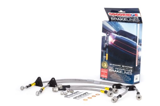 Bild von Goodridge 89 - 91 Honda CivicCRX (wRear Drum) Stainless Steel Brake Line Kit