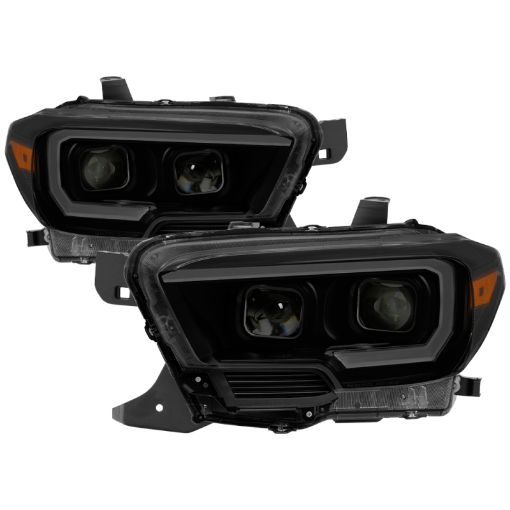 Bild von xTune Toyota Tacoma 16 - 18 DRL Light Bar Projector Headlights - Black Smoked PRO - JH - TTA16 - LBDRL - BSM