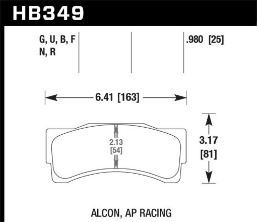 Bild von Hawk AP RacingAlcon Universal DTC - 70 Rear Race Brake Pads