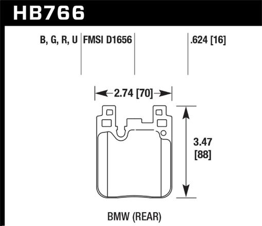 Bild von Hawk BMW M4 DTC - 70 Race Rear Brake Pads