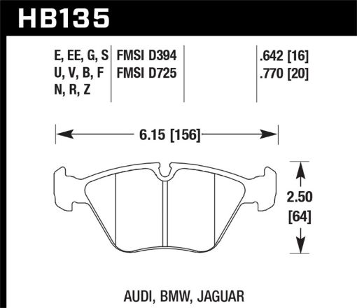 Bild von Hawk 1997 BMW E36 M3 Blue 9012 Race Front Brake Pads