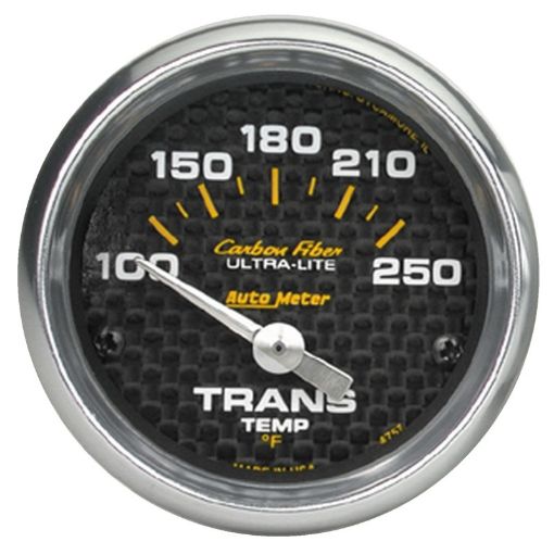 Bild von Autometer Carbon Fiber 52mm 100 - 250 Deg F Electronic Trans Temperature Gauge