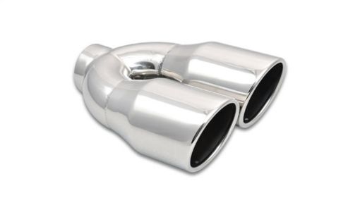 Bild von Vibrant 2.5in ID Dual 3.5in OD Round SS Exhaust Tip (Single Wall Angle Cut)