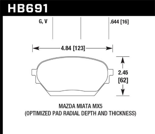 Bild von Hawk 06 - 14 Mazda MX - 5 DTC - 60 Race Front Brake Pads