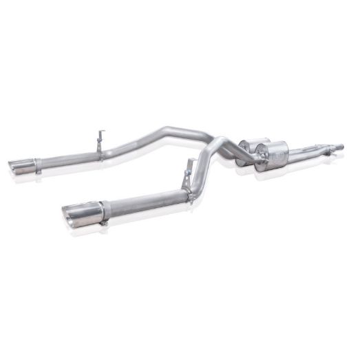 Bild von Stainless Works Chevy SilveradoGMC Sierra 2007 - 16 5.3L6.2L Exhaust Y - Pipe Under Bumper Exit