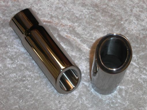 Bild von Stainless Works Double Wall 30 Deg Slash Cut Exhaust Tip 3in Body 2 12in ID