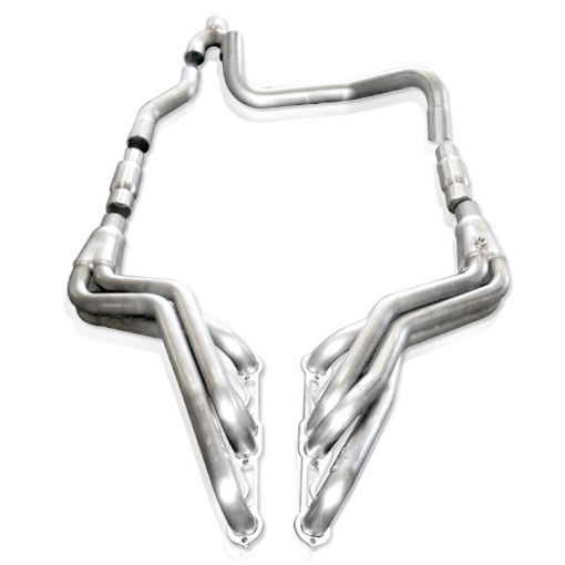 Bild von Stainless Works 1988 - 98 ChevyGMC 1500 Headers 1 - 78in Primaries 2 - 12in High - Flow Cats Y - Pipe