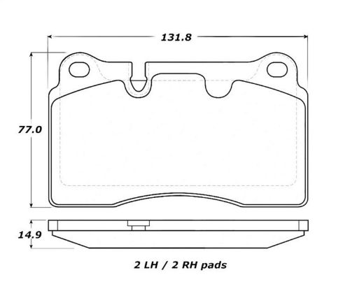 Bild von StopTech Performance 14 - 17 Volkswagen Touareg Front Brake Pads