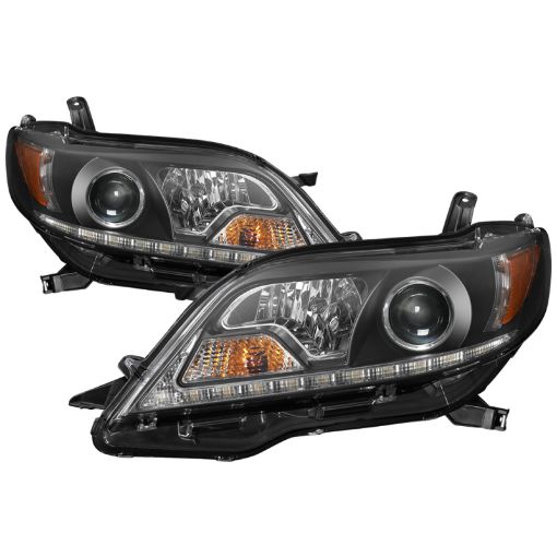 Bild von Spyder Toyota Sienna 2011 - 2014 Projector Headlights - DRL LED - Black PRO - YD - TSEN11 - DRL - BK