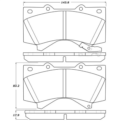 Bild von StopTech 07 - 17 Toyota Tundra Street Performance Front Brake Pads