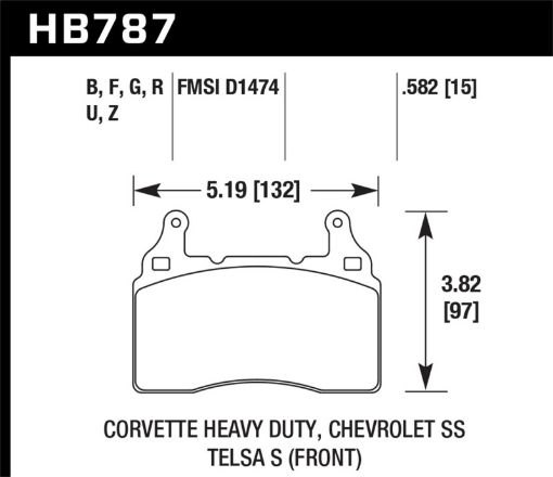 Bild von Hawk 15 - 17 Chevy Corvette Z51 DTC - 70 Race Front Brake Pads