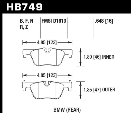 Bild von Hawk DTC - 80 13 - 16 BMW 328i Rear Brake Pads