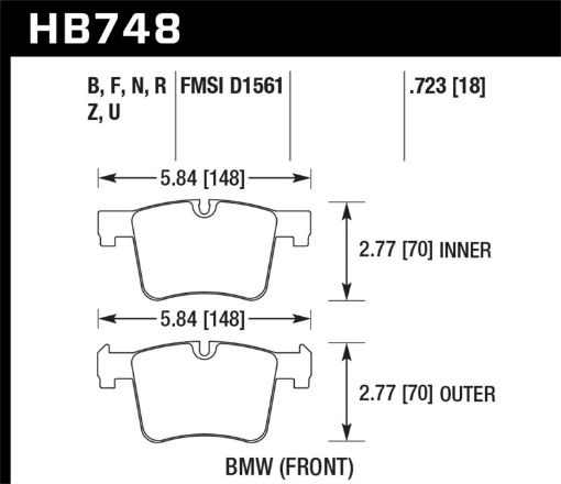 Bild von Hawk DTC - 80 13 - 16 BMW 328i Front Race Brake Pads