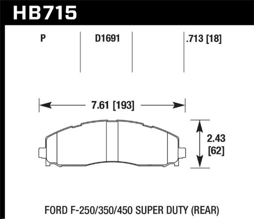 Bild von Hawk 15 - 17 Ford F - 250350 LTS Street Rear Brake Pads