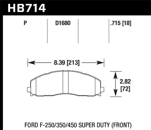 Bild von Hawk 15 - 17 Ford F - 250350 LTS Street Front Brake Pads